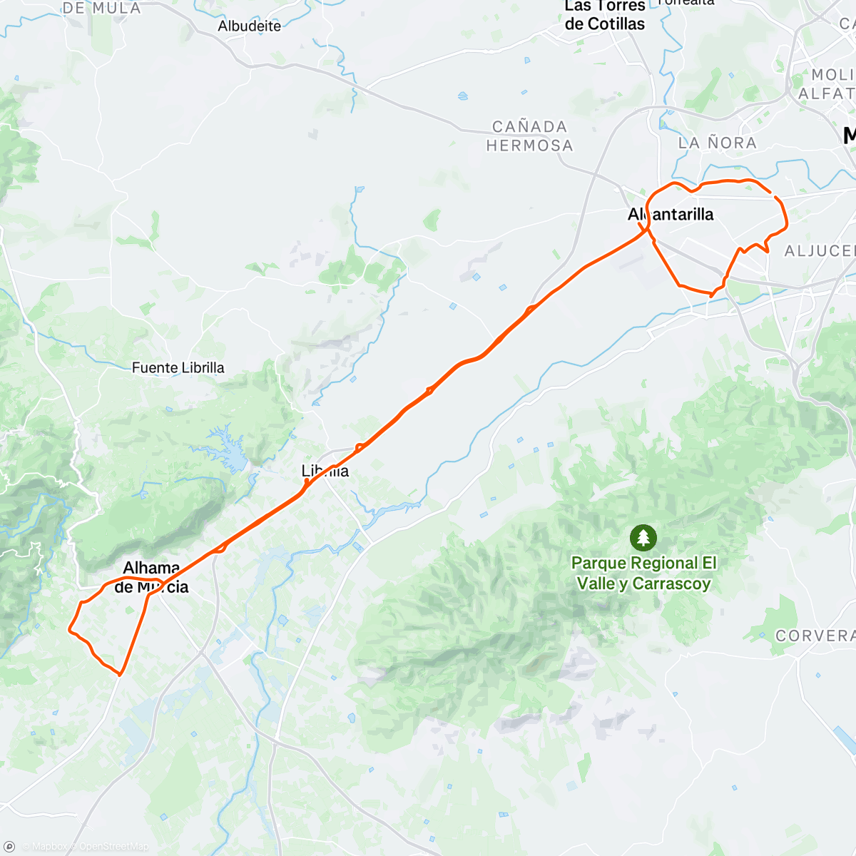 Map of the activity, Una cola del pavo y asiático en el lavadero