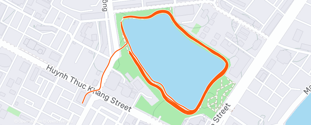 Map of the activity, Evening Run