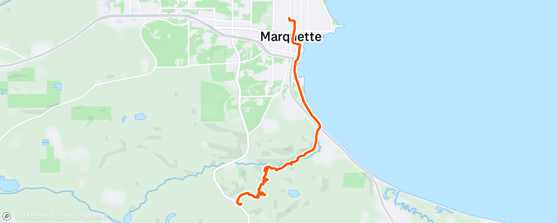 Map of the activity, Afternoon Trail Run