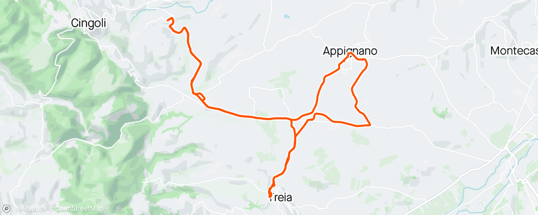 Mapa da atividade, Passeggiata Treia appignano