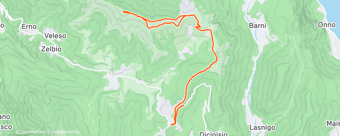 Карта физической активности (Colma di Sormano - Monte )