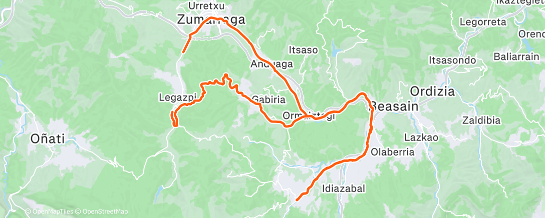 Map of the activity, Afternoon Ride