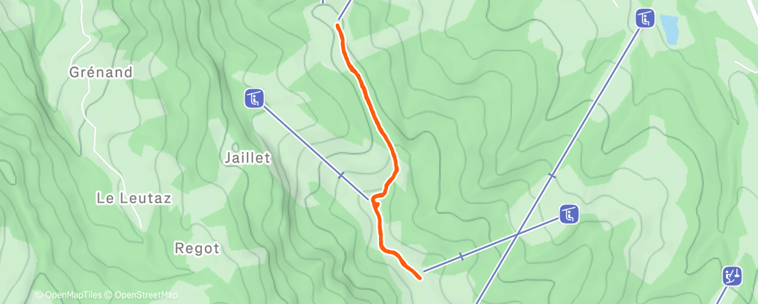 Map of the activity, Randonnée