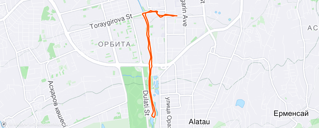 Map of the activity, Morning Walk