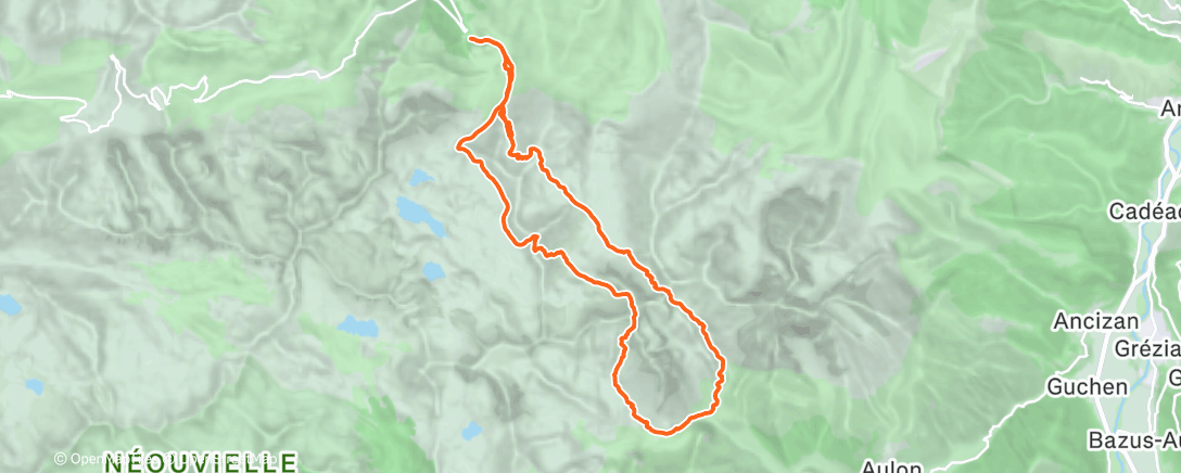 Map of the activity, Morning Backcountry Ski
