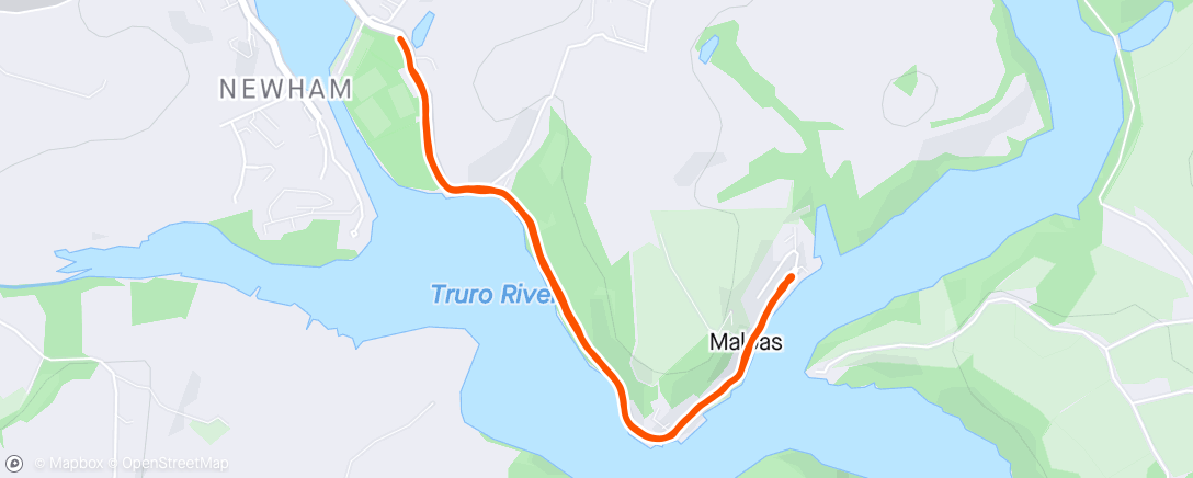 Mapa da atividade, Lunch Run