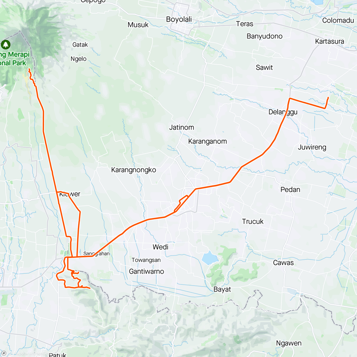 Map of the activity, Sabtu Bersepeda