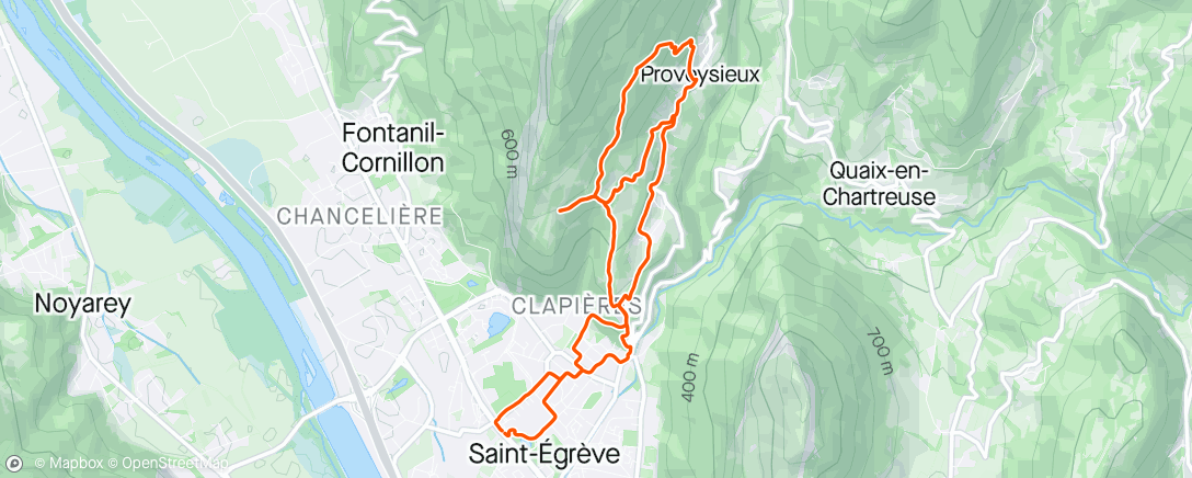 Karte der Aktivität „Trail le midi”