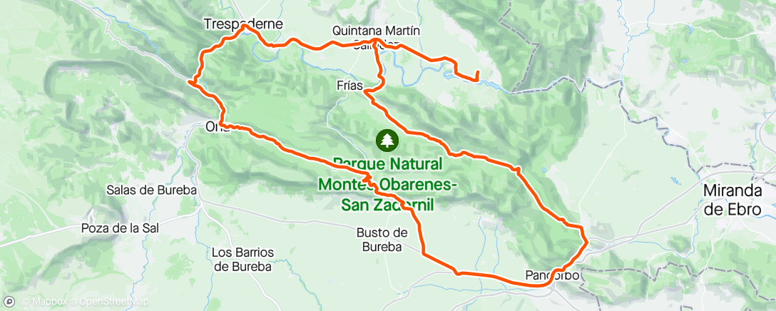 Map of the activity, Barcina de Los Montes-Portillo del Busto-La Cubilla