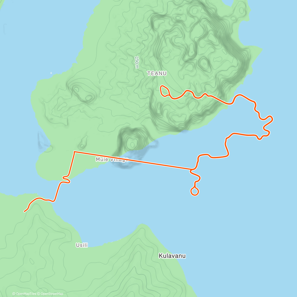Map of the activity, 1h Heattraining