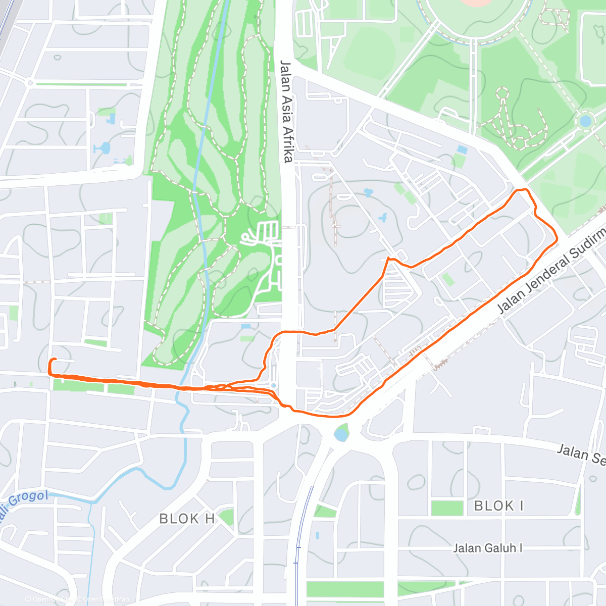Map of the activity, Morning Walk