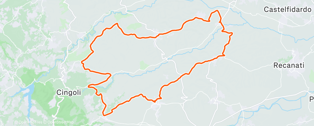 Map of the activity, Morning Ride