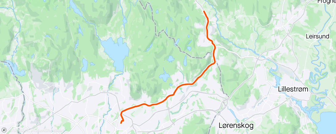 Map of the activity, Gjelleråsen og videre ned til Slattum
