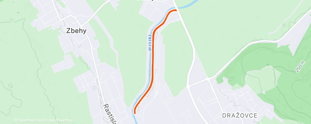 Map of the activity, Afternoon Walk