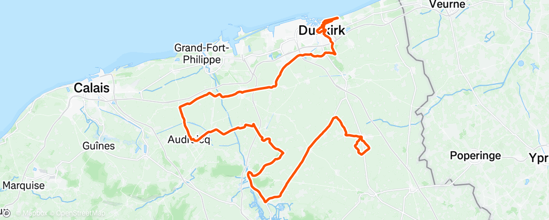 Map of the activity, 4 jours de dunkerque stage 5