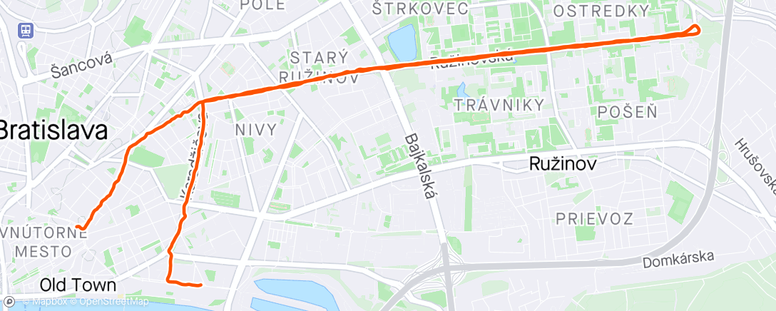 Map of the activity, CSOB stafetovy maraton