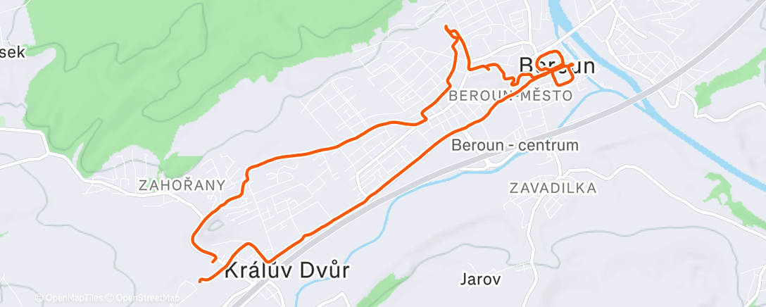 Map of the activity, Morning Walk