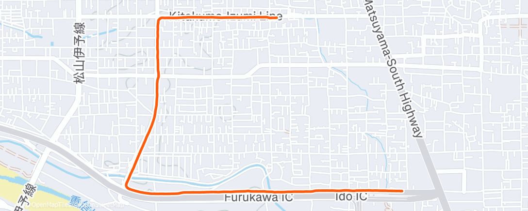 Map of the activity, 午後のランニング