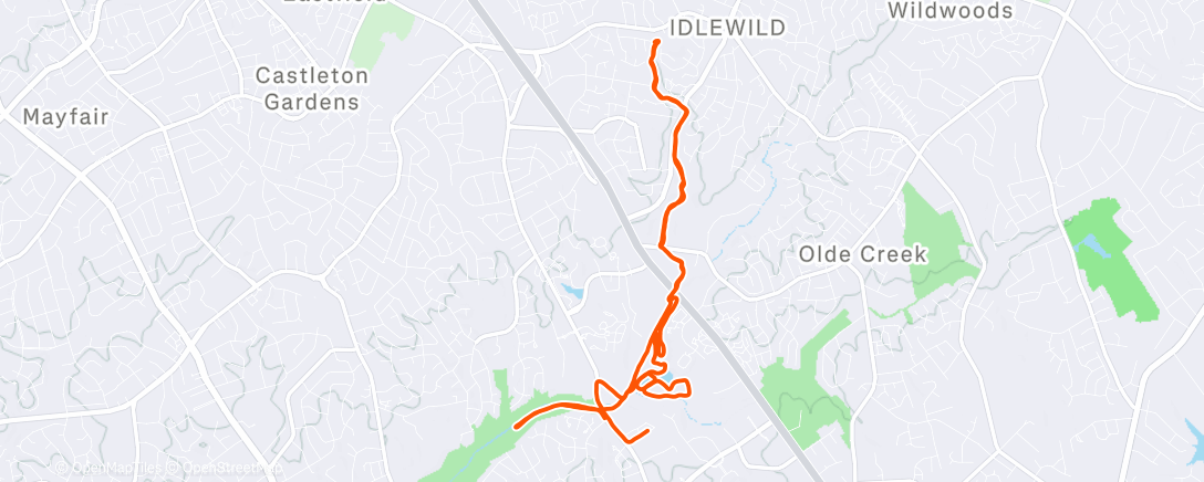 Map of the activity, Morning Run