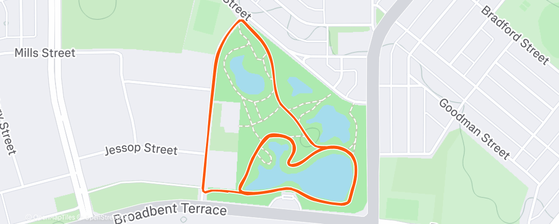 Map of the activity, Morning Run