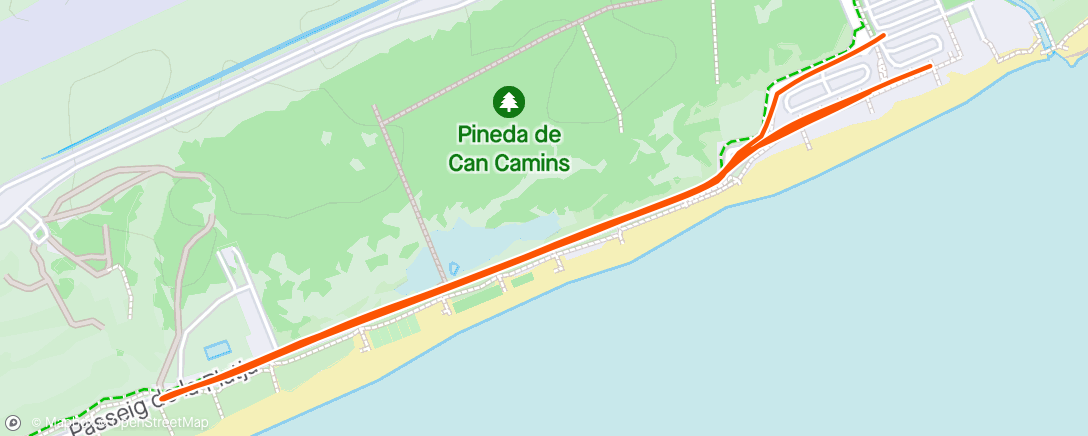 Map of the activity, Triatló Equips El Prat - Run