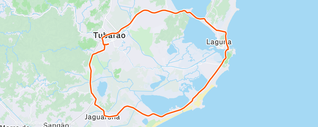 Map of the activity, Pedalada matinal