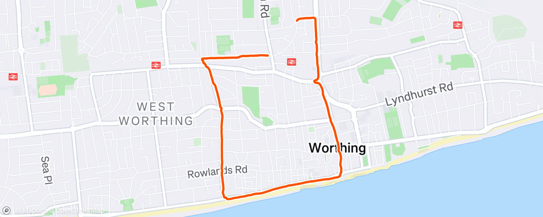 Map of the activity, Afternoon Run