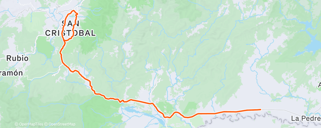 Map of the activity, Pedalata mattutina