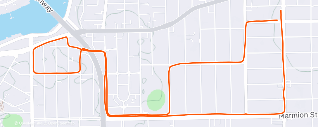 Map of the activity, Morning Run