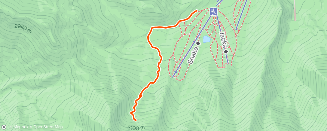 Map of the activity, Afternoon Alpine Ski w/JK and James