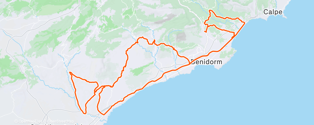 Map of the activity, Bicicleta por la mañana