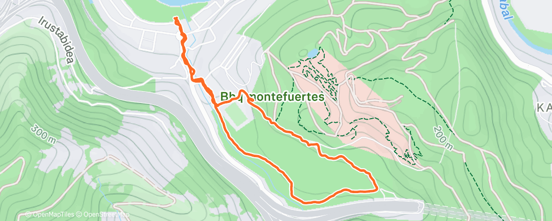 Map of the activity, Senderismo por la mañana