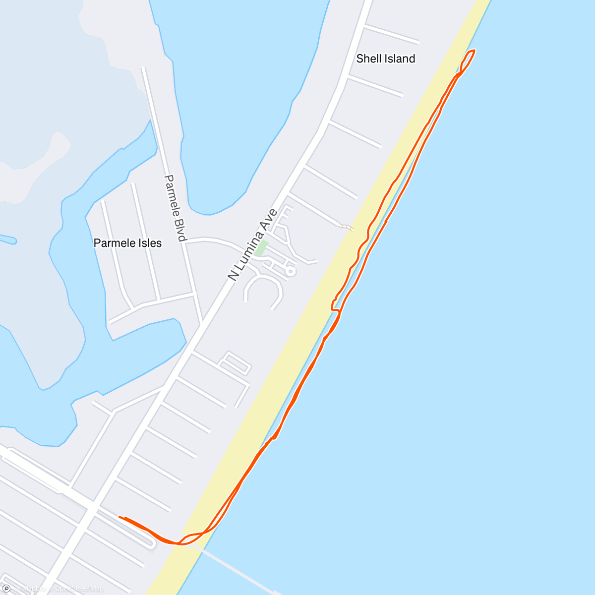 Map of the activity, Afternoon Walk