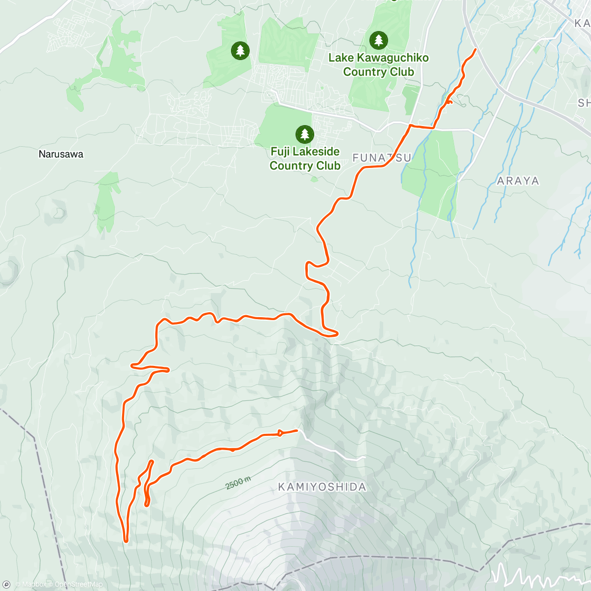 Map of the activity, 富士ヒル試走3回目