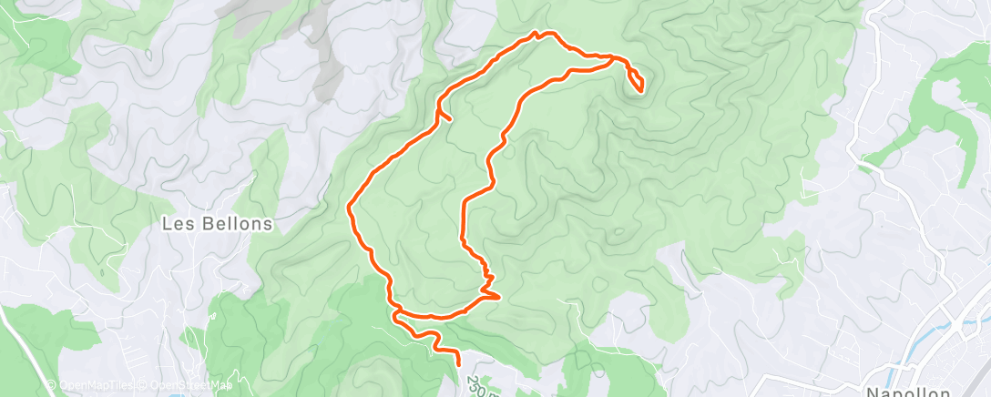Map of the activity, Randonnée le matin