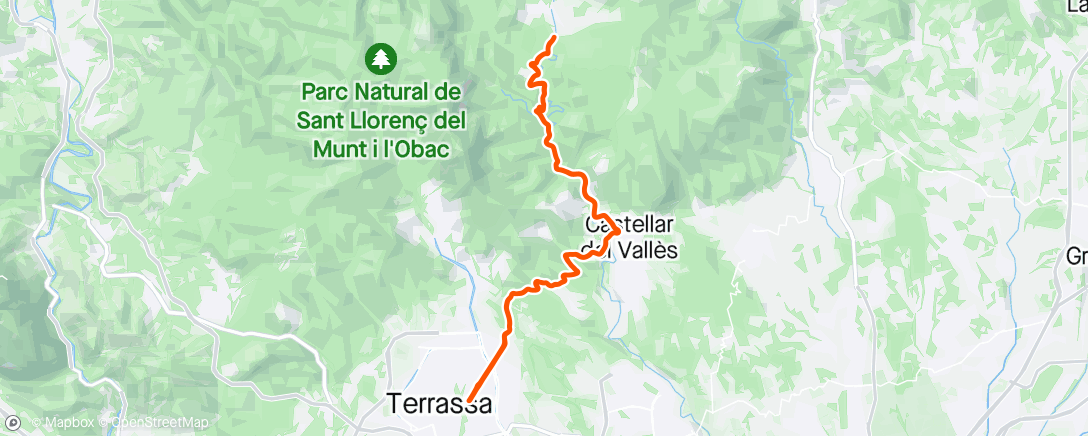 Map of the activity, 1h40| Easy ride