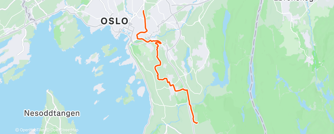 Map of the activity, Afternoon Ride