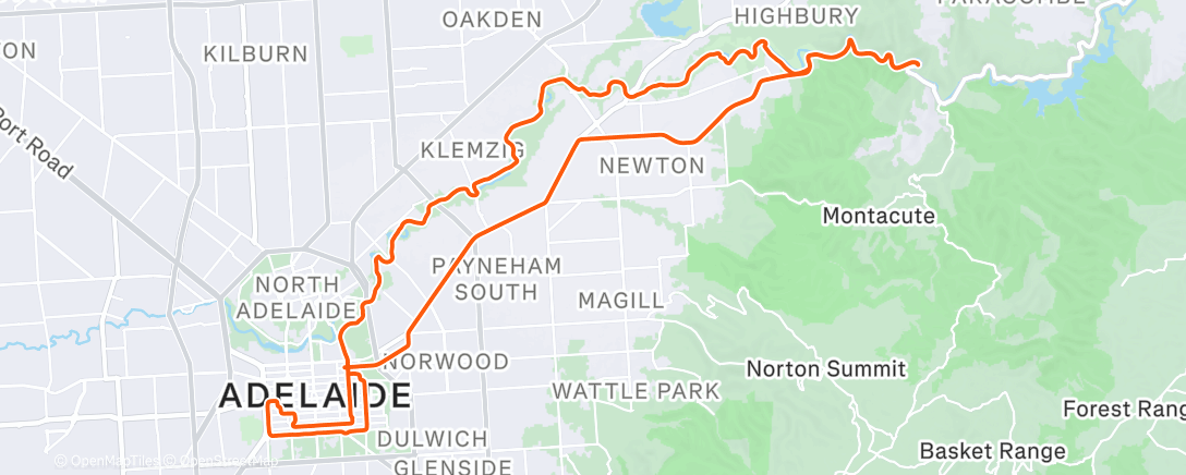 Map of the activity, Morning Ride