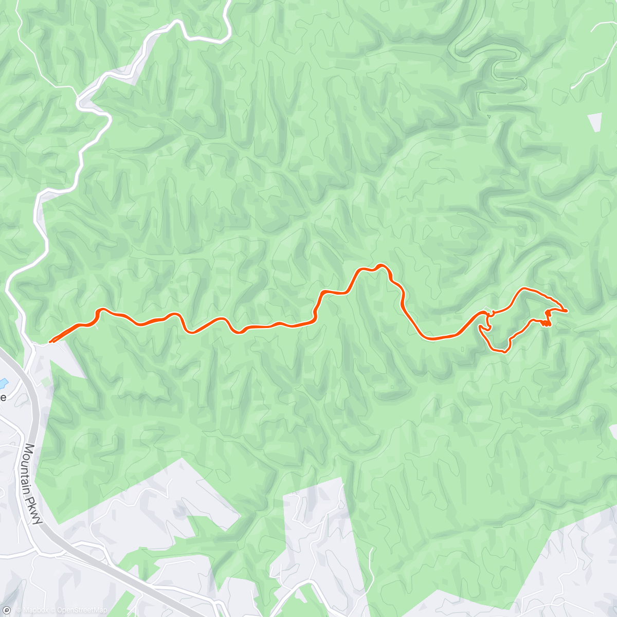 Map of the activity, Rock Bridge & Creation Falls - Kentucky