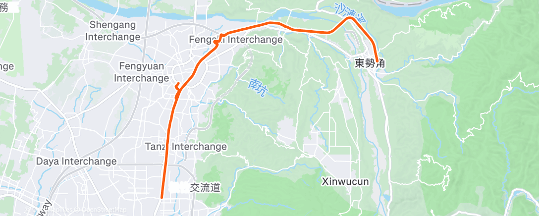 Карта физической активности (自行車訓練｜東豐自行車綠廊)