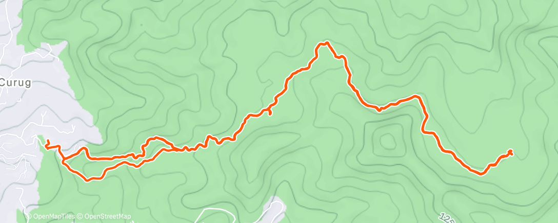 Map of the activity, Morning Trail Run