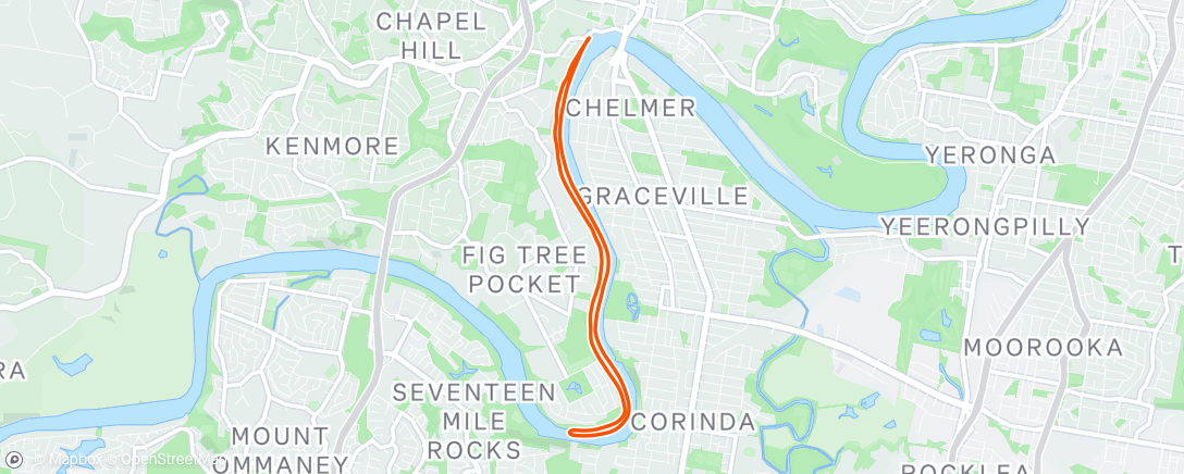 Map of the activity, Morning Kayaking