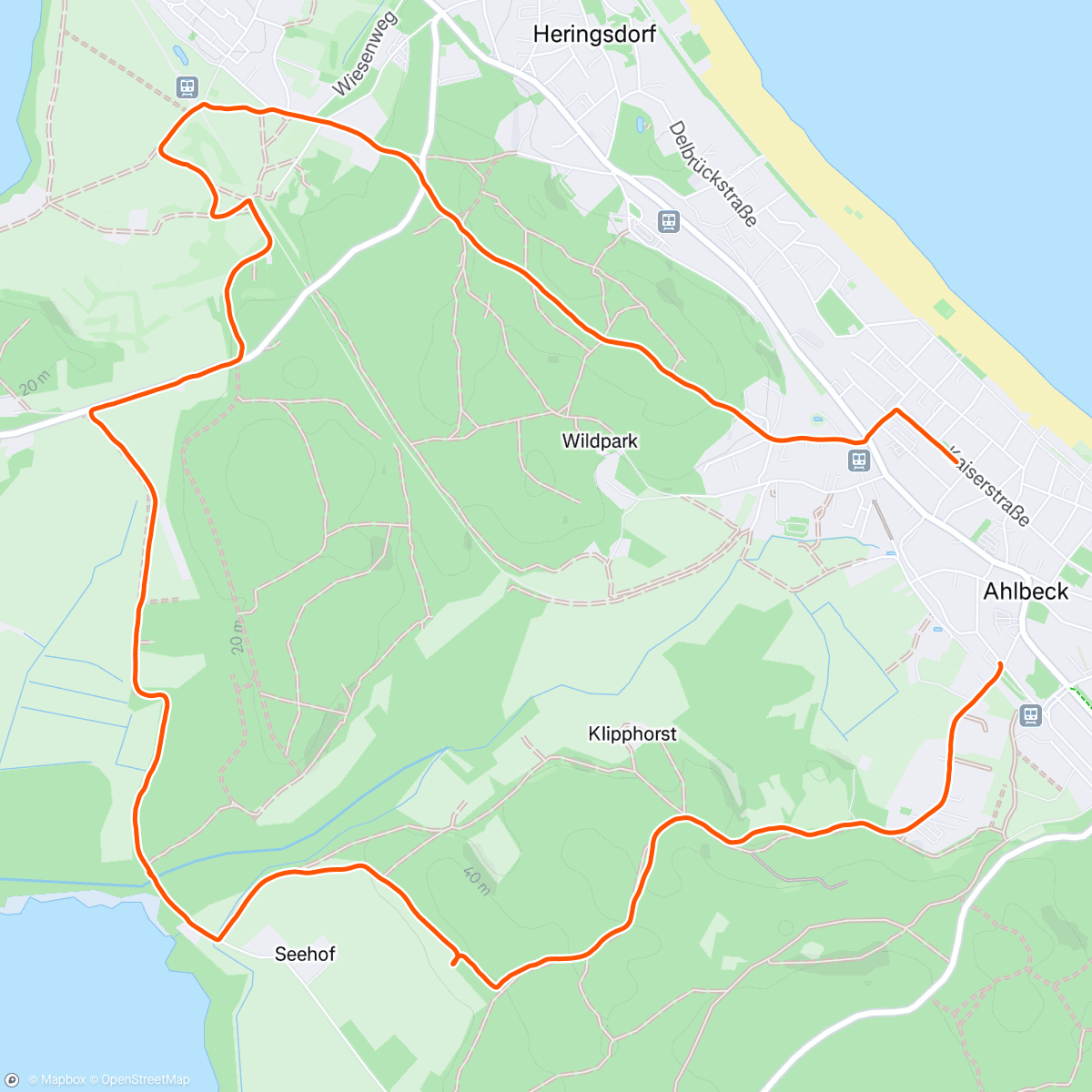 Map of the activity, Vier Grad und Sonne, liebs. 💛