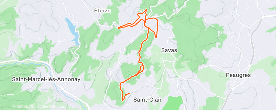 Map of the activity, Trail de Noël