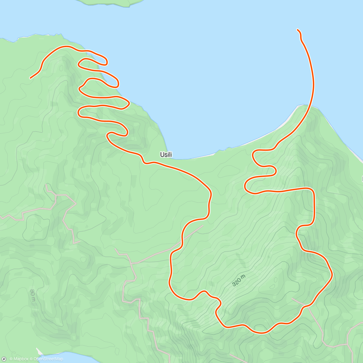 アクティビティ「Zwift - Mountain Mash in Watopia」の地図