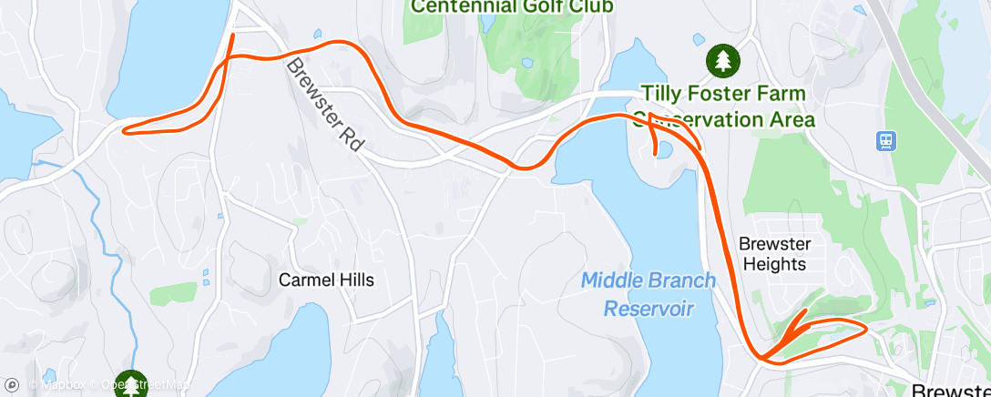 Map of the activity, Lunch Run