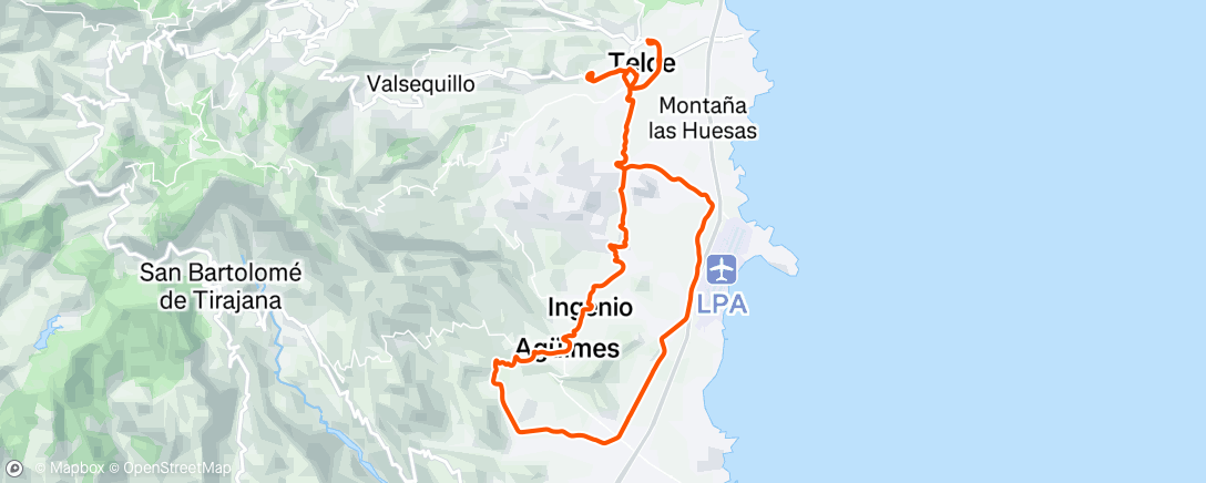 Map of the activity, Bicicleta por la mañana