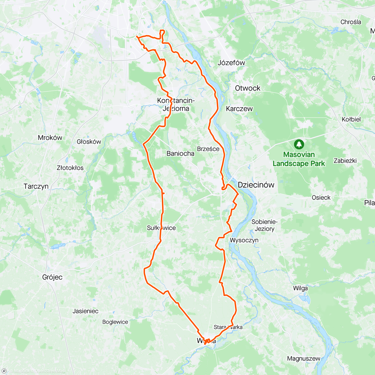 Map of the activity, Dzień z Warką