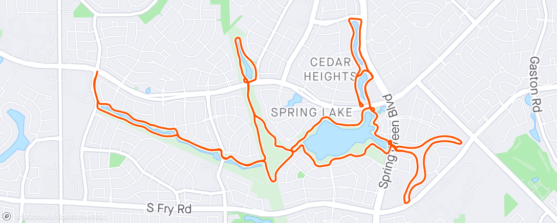 Map of the activity, Chilly chilly Lunch Ride thru the neighborhood trails