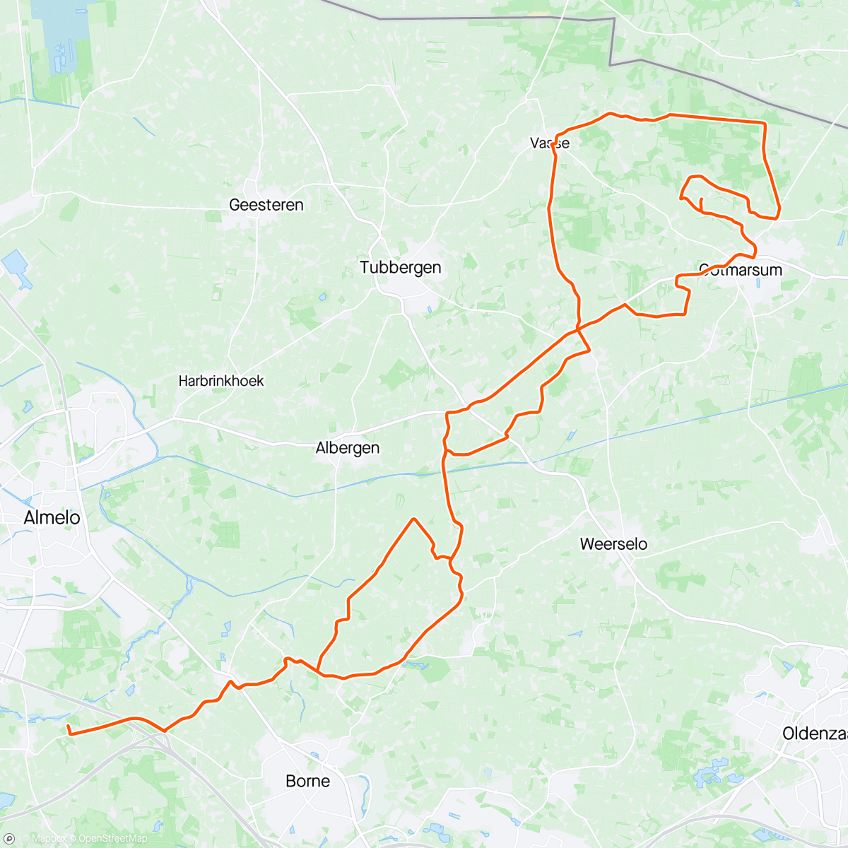 Mapa de la actividad (Tour de Twente pt. 1)